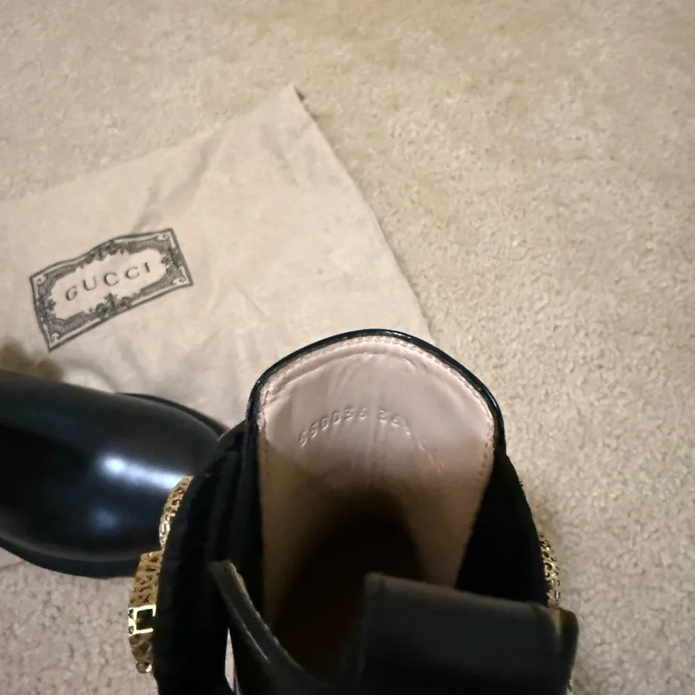 STUNNING! NEW! Gucci Trip Logo Strap Chelsea Boot -6.5 - Picture 11 of 14